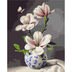 Mal efter tal - Still life with an orchid - blomster