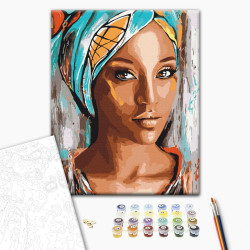 Mal efter tal - Portrait of an African woman