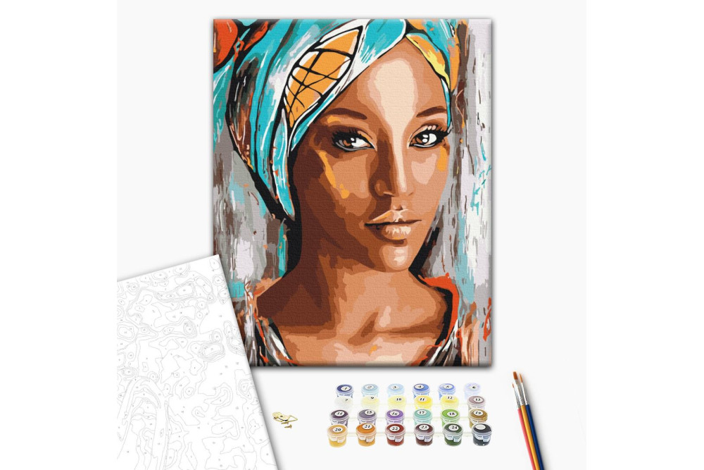Mal efter tal - Portrait of an African woman