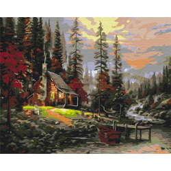 Mal efter tal - House in the woods - landskaber