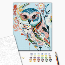Mal efter tal - Drawn owl