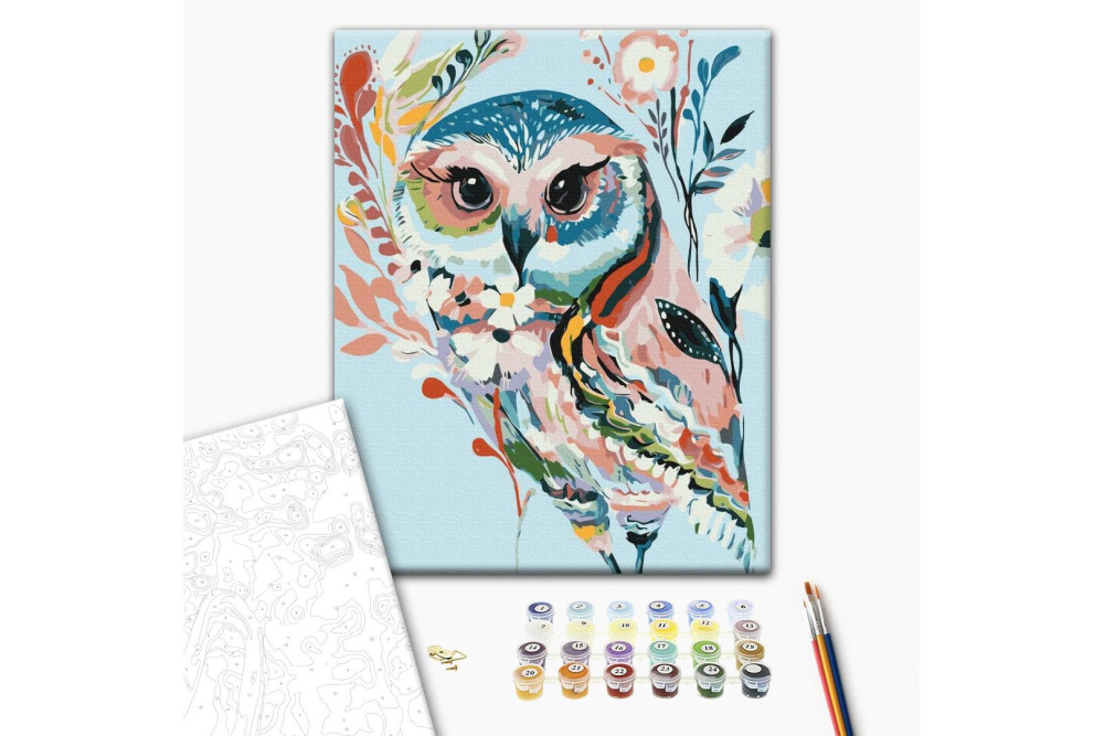 Mal efter tal - Drawn owl