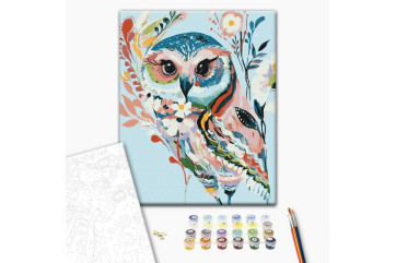 Mal efter tal - Drawn owl