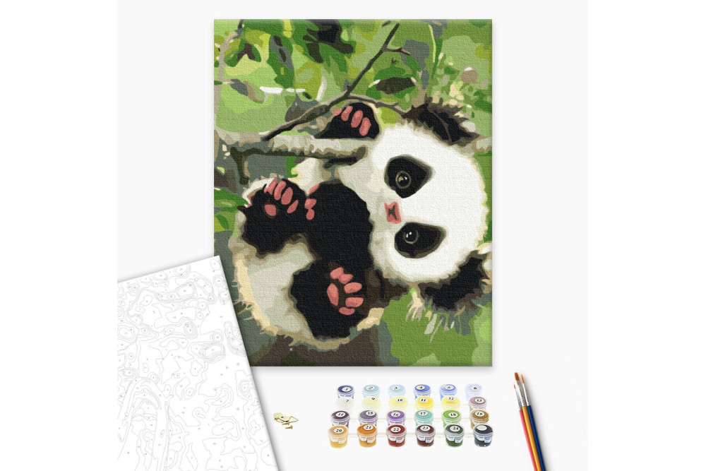 Mal efter tal - Playful panda