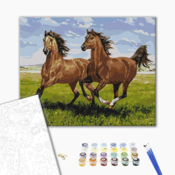 Mal efter tal - Horses on a run