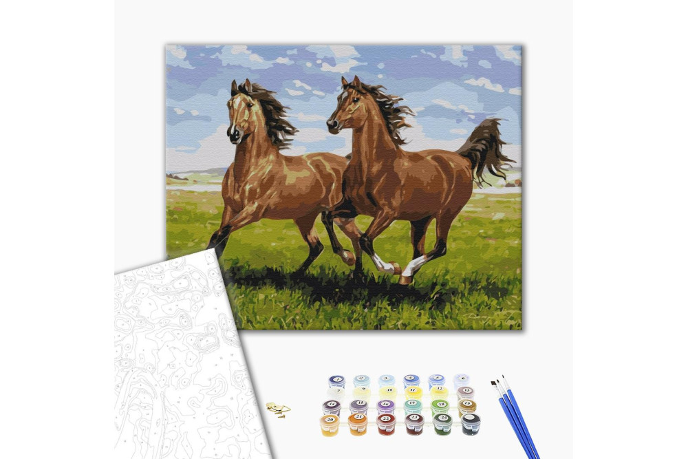 Mal efter tal - Horses on a run