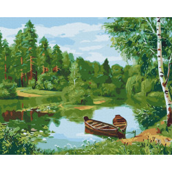 Mal efter tal - Forest lake - landskaber