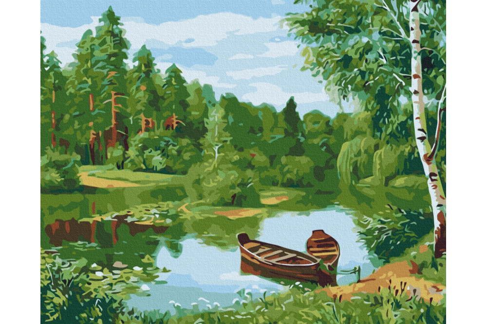 Mal efter tal - Forest lake - landskaber