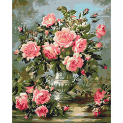 Mal efter tal - Bouquet of peony roses - blomster