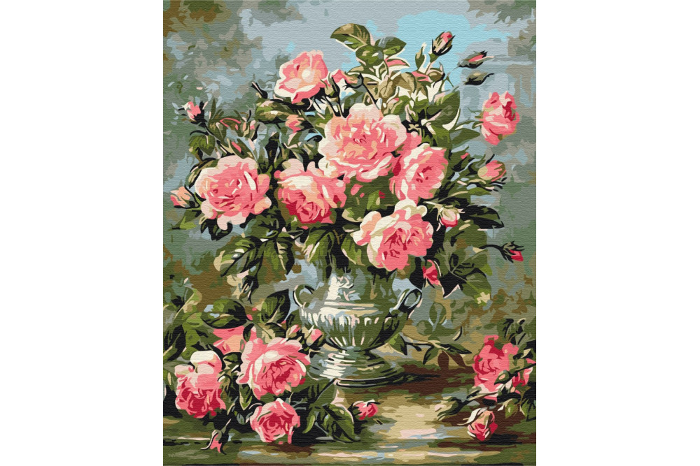 Mal efter tal - Bouquet of peony roses - blomster