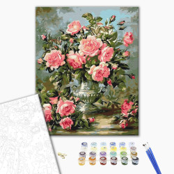 Mal efter tal - Bouquet of peony roses