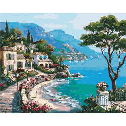 Mal efter tal - Italian embankment - landskaber
