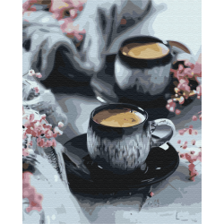 Mal efter tal - Coffee in cups - mad og drikke