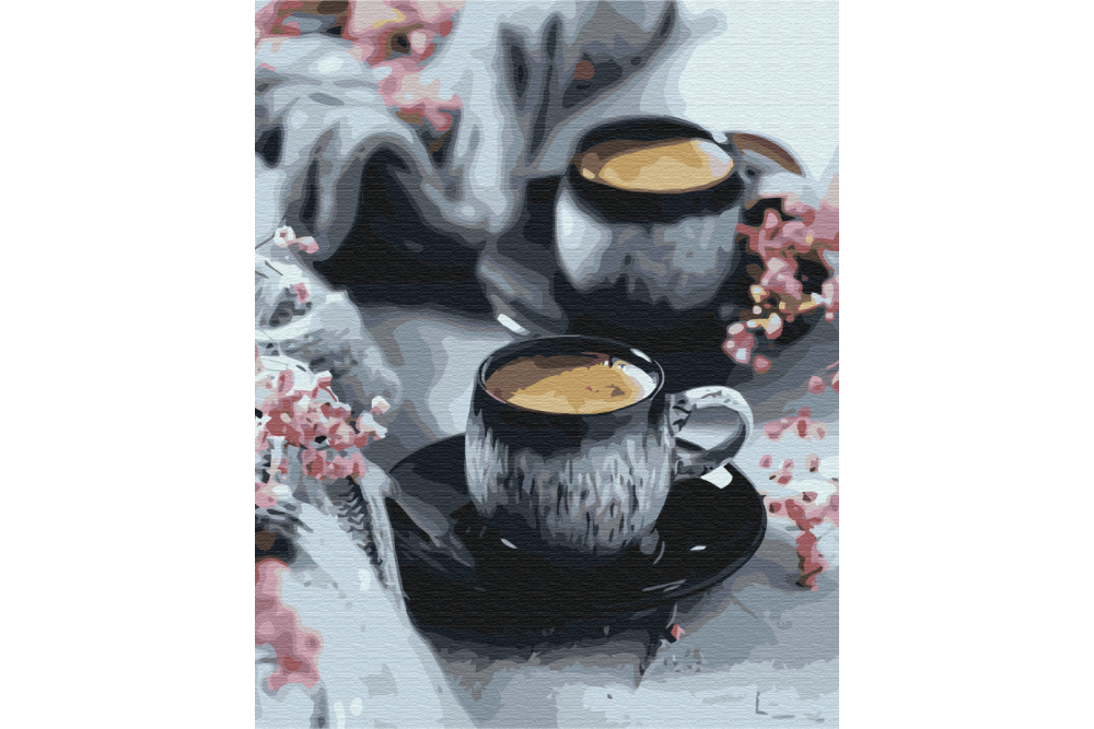 Mal efter tal - Coffee in cups - mad og drikke