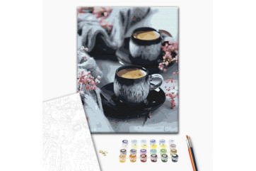 Mal efter tal - Coffee in cups