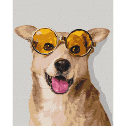 Mal efter tal - Corgi hipster - dyr