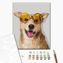 Mal efter tal - Corgi hipster