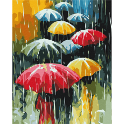 Mal efter tal - Colored rain - diverse