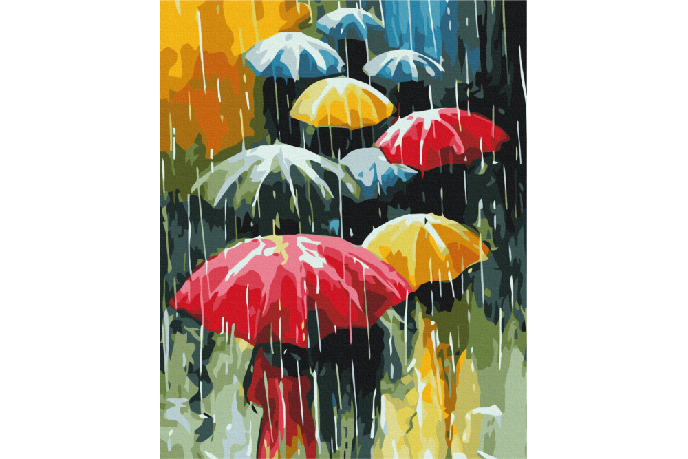 Mal efter tal - Colored rain - diverse