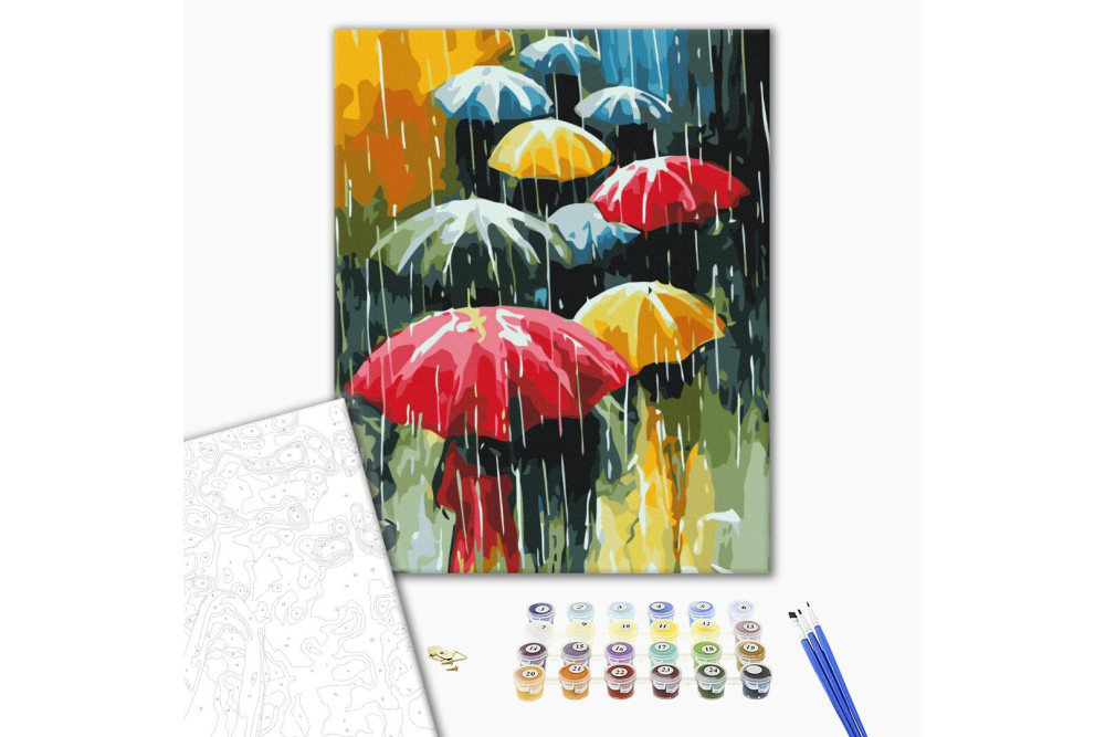 Mal efter tal - Colored rain