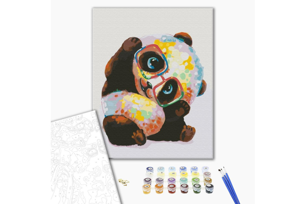 Mal efter tal - Rainbow panda