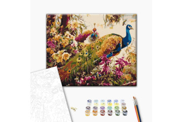 Mal efter tal - Blooming peacocks