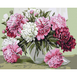 Mal efter tal - Bouquet of house peonies - blomster