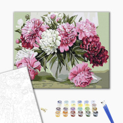 Mal efter tal - Bouquet of house peonies