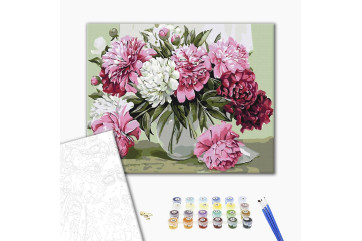 Mal efter tal - Bouquet of house peonies