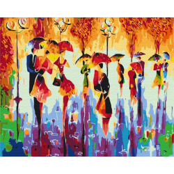 Mal efter tal - Autumn silhouettes - popart