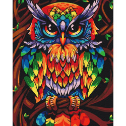 Mal efter tal - Rainbow wise owl - dyr