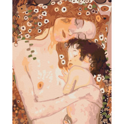 Mal efter tal - Mom and baby. Gustav Klimt - mennesker