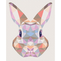 Mal efter tal - Rabbit in a mosaic - dyr