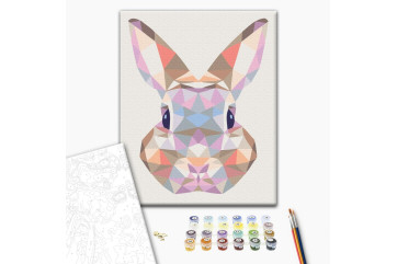 Mal efter tal - Rabbit in a mosaic