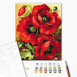 Mal efter tal - Print in poppies
