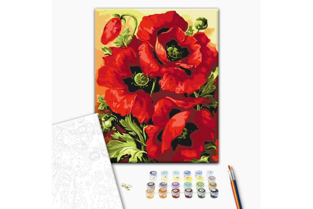 Mal efter tal - Print in poppies