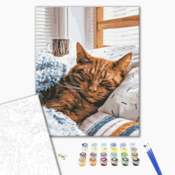 Mal efter tal - Morning cat