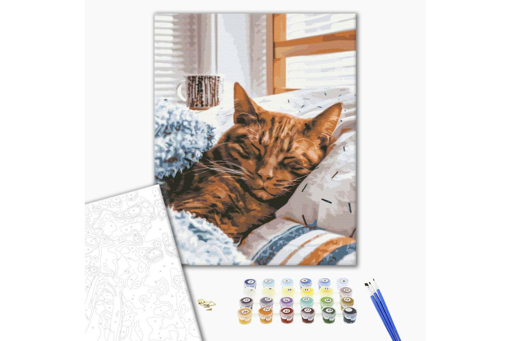 Mal efter tal - Morning cat