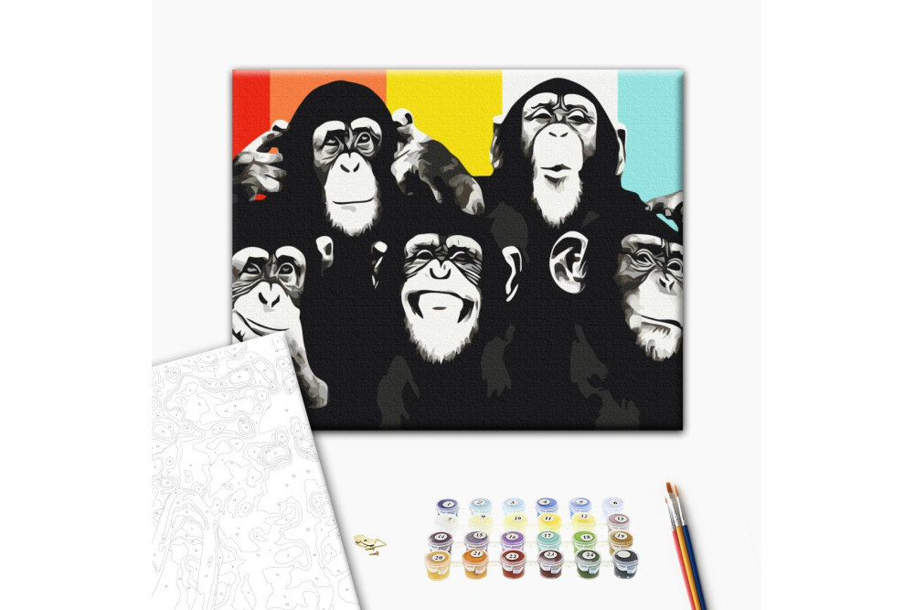 Mal efter tal - Chimpanzee portrait