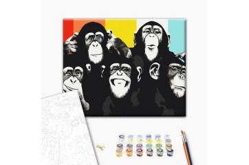 Mal efter tal - Chimpanzee portrait