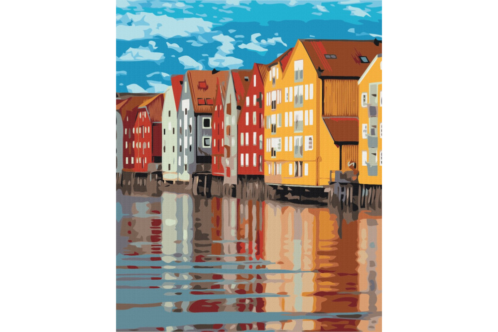 Mal efter tal - Colored houses - byer