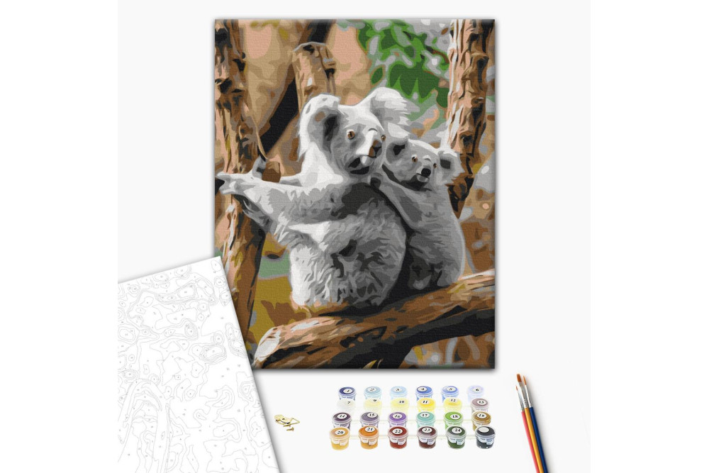 Mal efter tal - Koala family