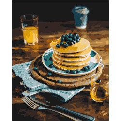 Mal efter tal - Pancakes with honey - mad og drikke