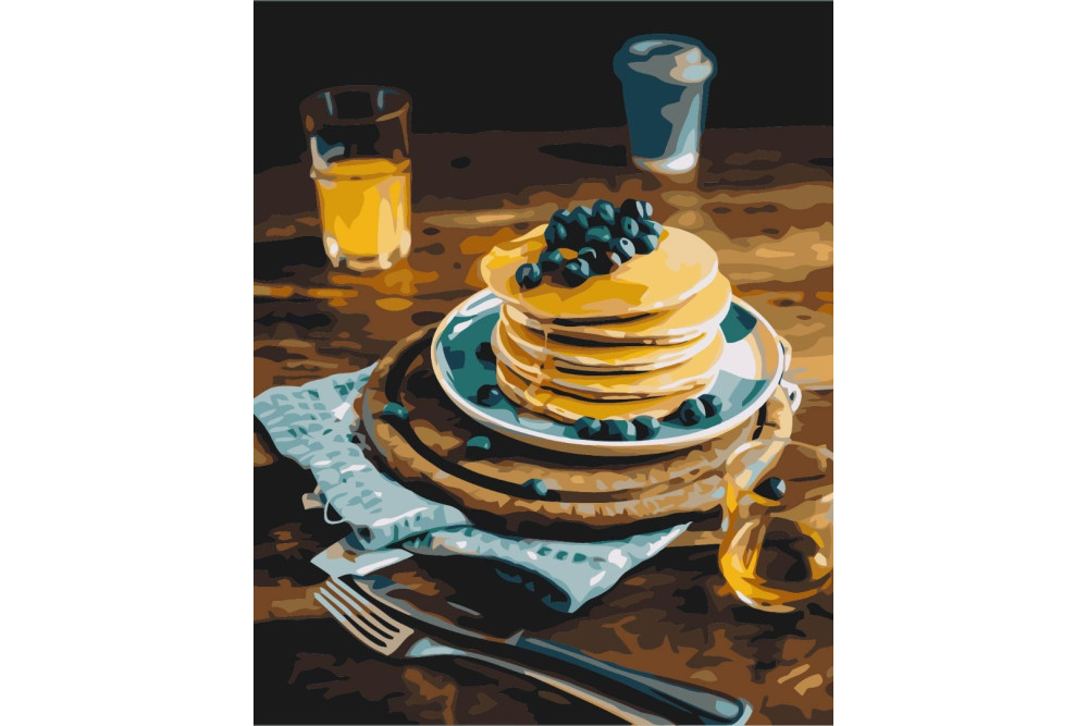 Mal efter tal - Pancakes with honey - mad og drikke