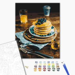 Mal efter tal - Pancakes with honey