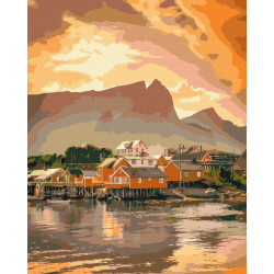Mal efter tal - Cozy sunset in Norway - landskaber