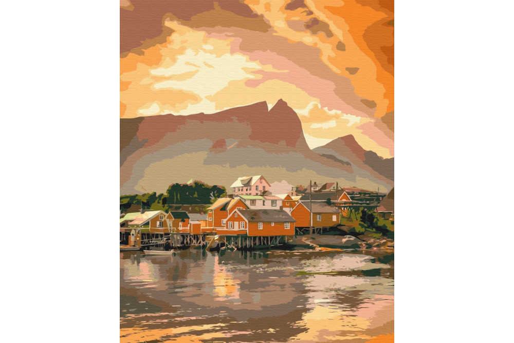 Mal efter tal - Cozy sunset in Norway - landskaber