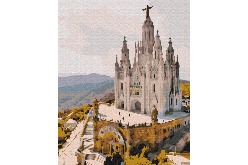 Mal efter tal - Temple of the Sacred Heart. Barcelona - landskaber