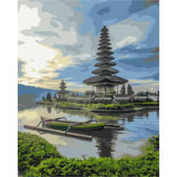 Mal efter tal - Oolong Dan Temple. Bali - landskaber