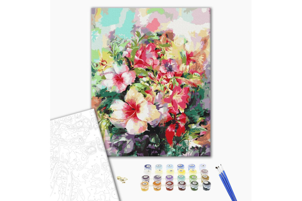 Mal efter tal - Fantasy flowers